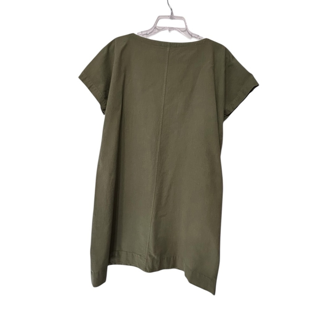 Eileen Fisher Organic Cotton Boatneck Shirt Dress - Picture 5 of 8